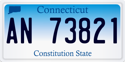 CT license plate AN73821