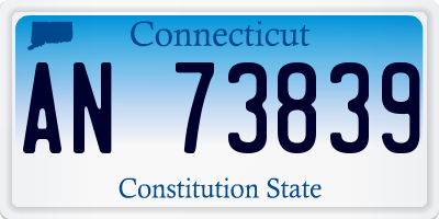 CT license plate AN73839