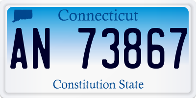 CT license plate AN73867
