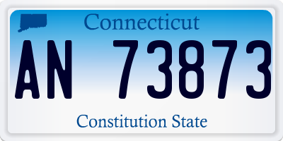 CT license plate AN73873