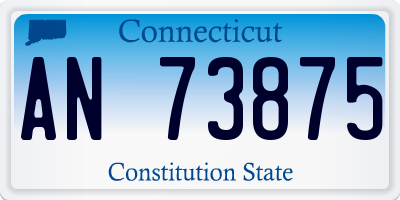 CT license plate AN73875