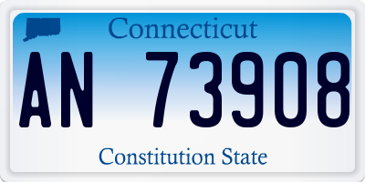 CT license plate AN73908