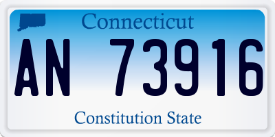 CT license plate AN73916