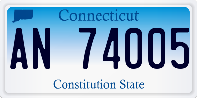 CT license plate AN74005