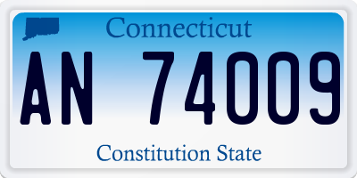 CT license plate AN74009