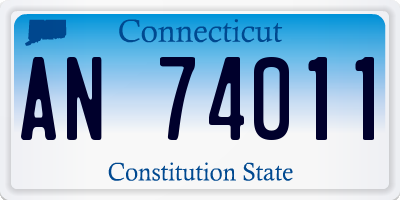 CT license plate AN74011
