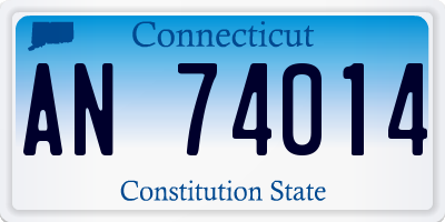 CT license plate AN74014