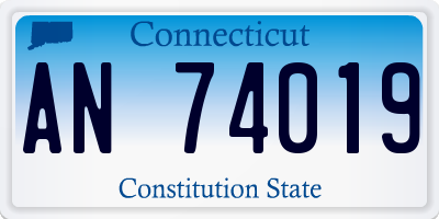 CT license plate AN74019