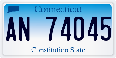 CT license plate AN74045