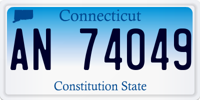 CT license plate AN74049