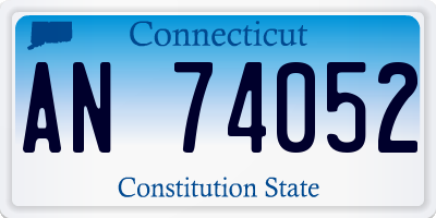 CT license plate AN74052