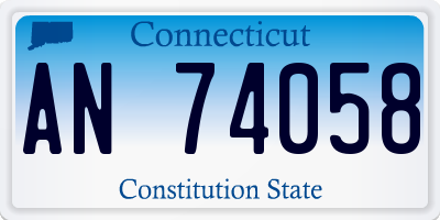 CT license plate AN74058