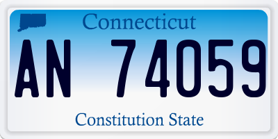 CT license plate AN74059