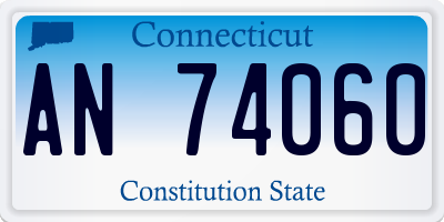 CT license plate AN74060