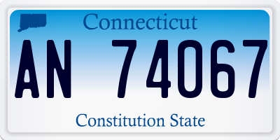 CT license plate AN74067