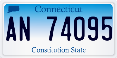 CT license plate AN74095