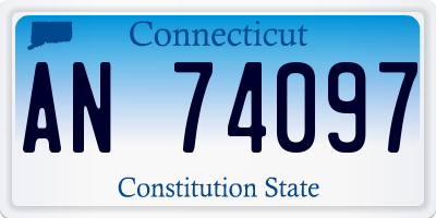 CT license plate AN74097