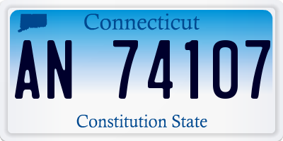CT license plate AN74107