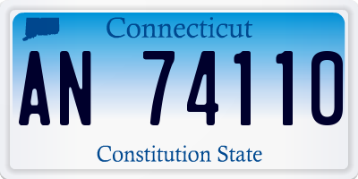 CT license plate AN74110