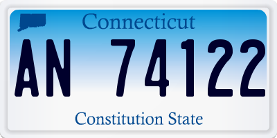 CT license plate AN74122