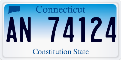 CT license plate AN74124