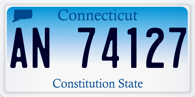 CT license plate AN74127