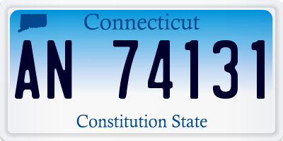 CT license plate AN74131