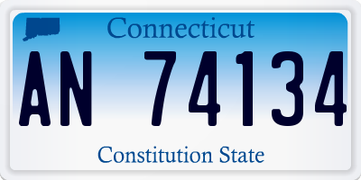 CT license plate AN74134