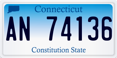 CT license plate AN74136