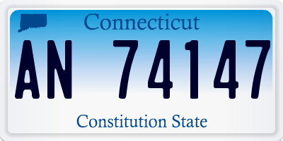 CT license plate AN74147