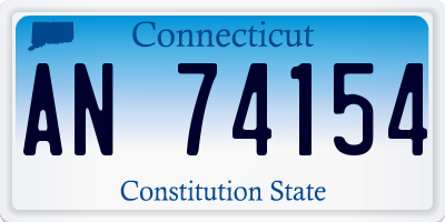 CT license plate AN74154