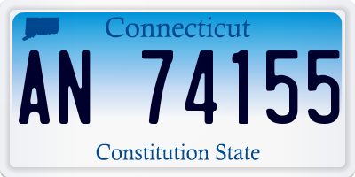 CT license plate AN74155