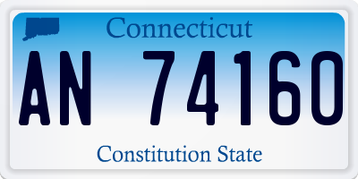CT license plate AN74160