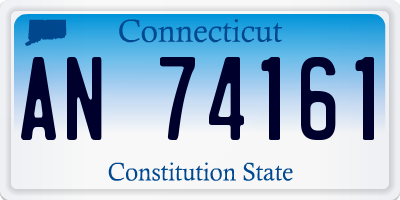 CT license plate AN74161