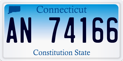 CT license plate AN74166