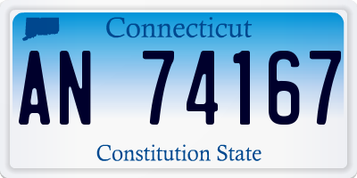 CT license plate AN74167