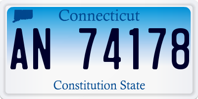 CT license plate AN74178