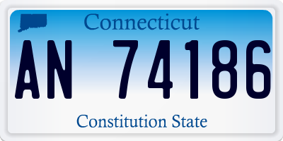 CT license plate AN74186