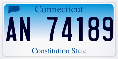 CT license plate AN74189