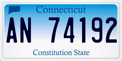 CT license plate AN74192
