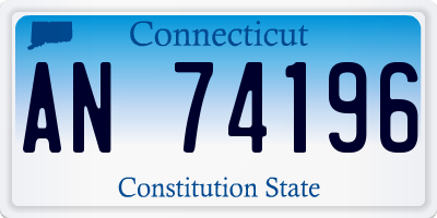 CT license plate AN74196