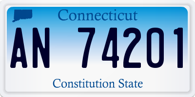 CT license plate AN74201