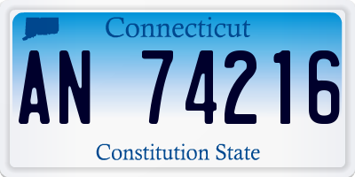 CT license plate AN74216