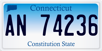 CT license plate AN74236