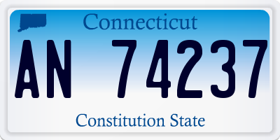 CT license plate AN74237