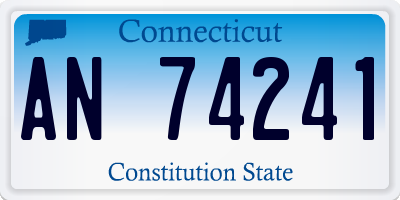 CT license plate AN74241