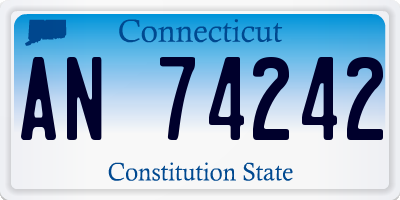CT license plate AN74242