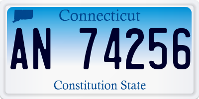 CT license plate AN74256