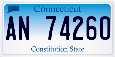CT license plate AN74260
