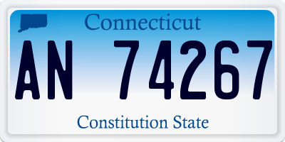 CT license plate AN74267